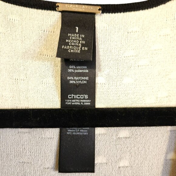 Chico's Black Label Halfdot Cardigan Chico's Size 1 - Picture 4 of 6